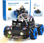 Mecanum Wheels Robot Car Kit for Arduino Mega2560 STEM Remote Controlled DIY Coding Learning & Programming Kit Omni Directional (for arduino)