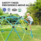 Easyego Climbing Dome, 10FT Jungle Gym with Swing for Kids 3 to 10 Outdoor Play Equipment, Supports 800lbs Toddler Play Set, Anti-Rust & Easy Assembly, Gift for Boys Girls