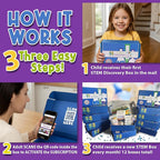 Stem Learning 6 Monthly Subscription Box Kits w/ 18 Projects - Summertime Remote School Building Toys - Science, Technology, Engineering, Mathematics - Activities for Kids Boys & Girls Ages 7-12