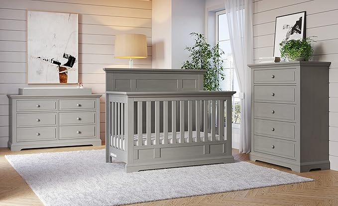 Child Craft Universal Changing Table Topper, Convert Dresser into a Changing Table Surface, Securely Attaches, Non-Toxic, Baby Safe Finish (Lunar Gray)