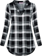 Joymom Maternity Rolled Long Sleeve Nursing Tops Tunic Blouses Breastfeeding