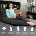 MOON PARK Pregnancy Pillows for Sleeping - U Shaped Full Body Maternity Pillow with Removable Cover - Support for Back, Legs, Belly, HIPS - 65 Inch - Black