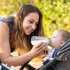 Momcozy Natural Baby Bottle, 10oz Wide-Neck Breast Milk Container, Breastmilk Storage Bottle for Fridge & Momcozy Breast Milk Cooler, BPA Free Milk Collection Bottles, Breastfeeding Essential, 4PCS