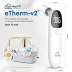 Elepho eTherm Ear & Forehead Non-Contact Thermometer Infrared & Digital Thermometers for Adults, Kids, Babies & Infants Instantly Accurately Reads Temperature Slim Design, Easy to Read Large Display.