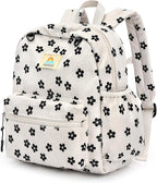 STEAMEDBUN Corduroy Toddler Backpack for Girls 2-4: Kids backpack for Boys Girls - 12 inch Preschool Kindergarten Backpacks - Flower