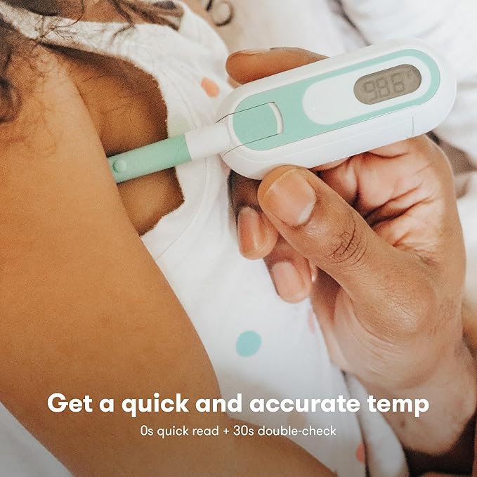 Frida Baby 3-in-1 Rectal, Underarm & Oral Thermometer for Kids, Digital Baby Thermometer for Infants, Toddlers, & Kids, Quick & Accurate Temperature Check, Includes Carrying Case for Storage