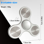 Fidget Spinners Toy Ultra Durable Stainless Steel Bearings High Speed 3-6 Min Spins Metal Material Hand Spinner ADHD Focus Anxiety Toys Stress Relief Reducer Fidget Spinner for Kids Adults Silver