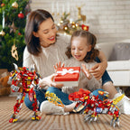 STEM 2 in1 Tyrannosaurus Dinosaur Building Kits, Compatible with Dinosaur Set, Transforming Mech Robot Building Sets for Adults, Educational Gift Toy for Kids Boys 6-10 (504 PCS)