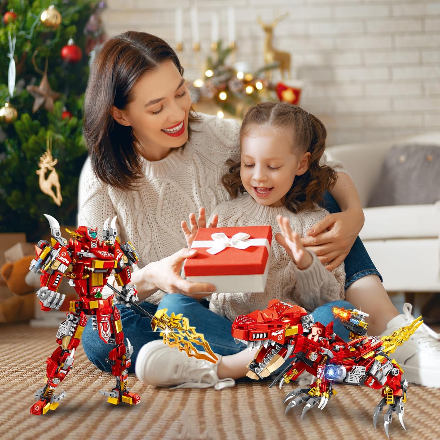 STEM 2 in1 Tyrannosaurus Dinosaur Building Kits, Compatible with Dinosaur Set, Transforming Mech Robot Building Sets for Adults, Educational Gift Toy for Kids Boys 6-10 (504 PCS)