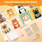 Marlrin Cats Craft Kits for Kids Ages 4-8, Arts and Crafts Kits,Craft Kit for Girls 6-8,Diamond Painting Toys for Girls 5-7,Birthday and Christmas Gift for Kids Ages 3, 4, 5, 6, 7, 8