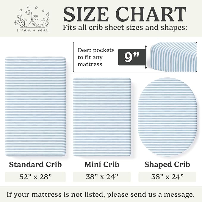 Crib Sheets Neutral - Fitted Baby Crib Sheets Bed for Girl Boy - 2 Pack Standard & Toddler Mattress - Buttery Soft Organic Cotton Blend (Airplanes in The Clouds)