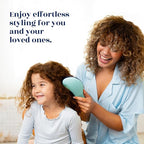 Crave Naturals Biggie Glide Thru Hair Brush - Detangler Brush for Curly, Straight, Wet or Dry Hair - Gentle Detangling Brushes for Adults, Kids, Toddlers - Hair Accessories for Women, 8.4"x3.4" - Mint