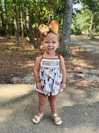 Wee Ones Girls' Plain Wrap Classic Grosgrain Hair Bows on a WeeStay No-Slip Hair Clip, Handmade, King, Old Gold