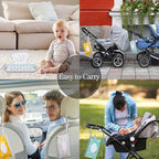 FEBSNOW 4 Pack Baby Wipe Dispenser, Portable Refillable Wipe Holder, Baby Wipes Container, Wipe Dispenser, Reusable Travel Wet Wipe Pouch (Floral)