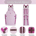 Kids Art Aprons for Painting, Gardening, Cooking, Multiple Pockets, Kids Smock for Boys & Girls, Waterproof (Age6-12)