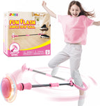 JOYIN Pink Ankle Skip Ball with Flashing Lights, Toy for Kids Indoor & Outdoor, Flashing Swing Ball Foldable Sports Toy, Birthday Gifts for Kids 3 4 5 +