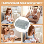 MABOZOO Arm Pillow for Feeding Baby,Flower Print Cozy Cradle Arm Pillow Soft Cotton Bottle Feeding Pillows for Newborn,Double-Sided Available