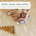 Lillefolk Baby Play Mat for Floor – 4x6ft Old White| Soft Non Toxic Premium EVA Foam Tiles for Tummy Time, Crawling & Playroom – Waterproof Interlocking Floor Mat for Babies & Toddlers (6 Tiles)