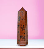 Amazing Gemstone Large Mahogany Obsidian Crystal Towers ~ Natural Healing Crystal Point Obelisk for Reiki Healing and Crystal Grid (5.5 to 6 INCH)