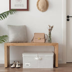 GRANNY SAYS Fabric Storage Bin with Lid, Decorative Storage Box for Shelves, Container Storage Basket Organizer, Closet Bins with Lids for Organizing, Jumbo, Ivory, 1-Pack