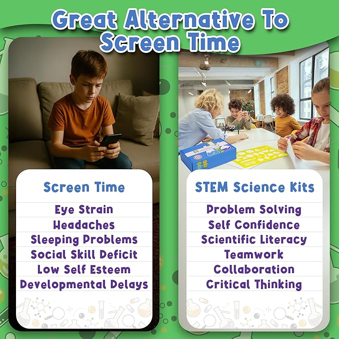 Stem Learning 9 Monthly Subscription Box Kits w/ 27 Projects - Summertime Remote School Building Toys - Science, Technology, Engineering, Mathematics - Activities for Kids Boys & Girls Ages 7-12