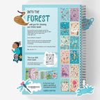Whimsical Sticker Book Activity for Kids, Into The Forest by Cupkin, Toddler Airplane Travel Essentials, 500+ Stickers for Kids 12 Scenes + Coloring Book Pages, Crafts Ages 2-8