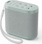 Portable White Noise Machine for Sleeping, Travel & Hotel - 52-Hour Lasting Mini Noise Machine with 21 Quality Non-looping Sounds, Headphone Jack, Memory, Timer for Adults (Green)