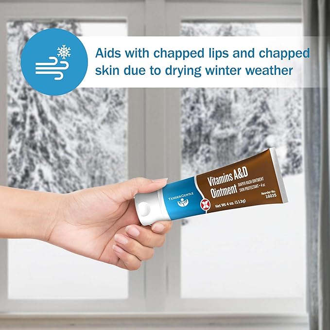 Vitamin A&D Ointment for Baby Diaper Rashes - 4 oz Tube, 4 Pack - A and D Ointment for Adults, Seniors, and Babies