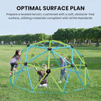 Easyego Climbing Dome, 10FT Jungle Gym with Swing for Kids 3 to 10 Outdoor Play Equipment, Supports 800lbs Toddler Play Set, Anti-Rust & Easy Assembly, Gift for Boys Girls