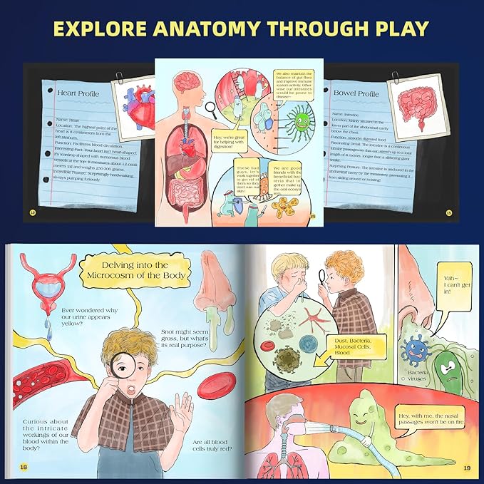 GobiDex Gross Science Experiments - Brain Dissection, Snot Making & Glowing Heart, Human Anatomy Science Kit for Kids, Educational STEM Toys, Birthday Gifts for Boys & Girls Ages 8-12