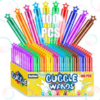100 PCS Bubble Wands for Kids, 10 Colors Bulk Bubble Wand with Star Top, Perfect for Birthday, Carnival, Summer Outdoor Toys,Goody Bags Stuffer,Prize,Party Favors, Wedding