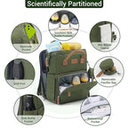 JOLLITO Diaper Bag Backpack with Changing Station Large Capacity Multifunction Baby Bags for Boy Girl Travel For Moms Dads Baby Registry Search Essentials Shower Gifts