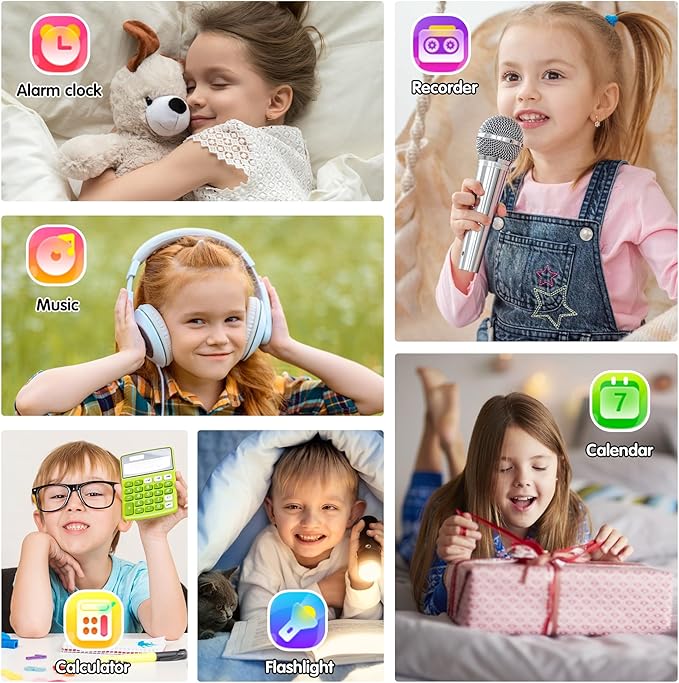 Smart Watch for Kids with 24 Games, HD Touch Screen, Video Camera, Music Player, Pedometer, Flashlight, Alarm Clock - 12/24 hr Kids Watches for Boys & Girls Aged 5-12
