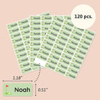Personalized Name Labels for Kids (120) – Custom Waterproof & Durable Stickers for Clothing, Daycare, Office & School Supplies - Sports