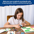 Skillmatics Scrapbooking Kit & Origami Puzzle Book - DIY Folding Brain Teasers, STEM Learning & Travel Toy with 48 Puzzles, Educational Gifts for Girls & Boys Ages 7, 8, 9, 10 & Up