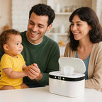 Portable Baby Wipe Warmer - USB-Powered, (40°C/104°F to 60°C/140°F) Adjustable Heating, Ultra-Quiet & 0.4kg Lightweight for Travel