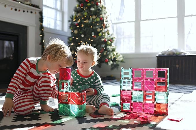 Playmags 150-Piece Magnetic Tiles Building Set – 3D Magnet Building Blocks, Creative Imagination, Inspirational, Educational STEM Toys for Kids with 1 Car