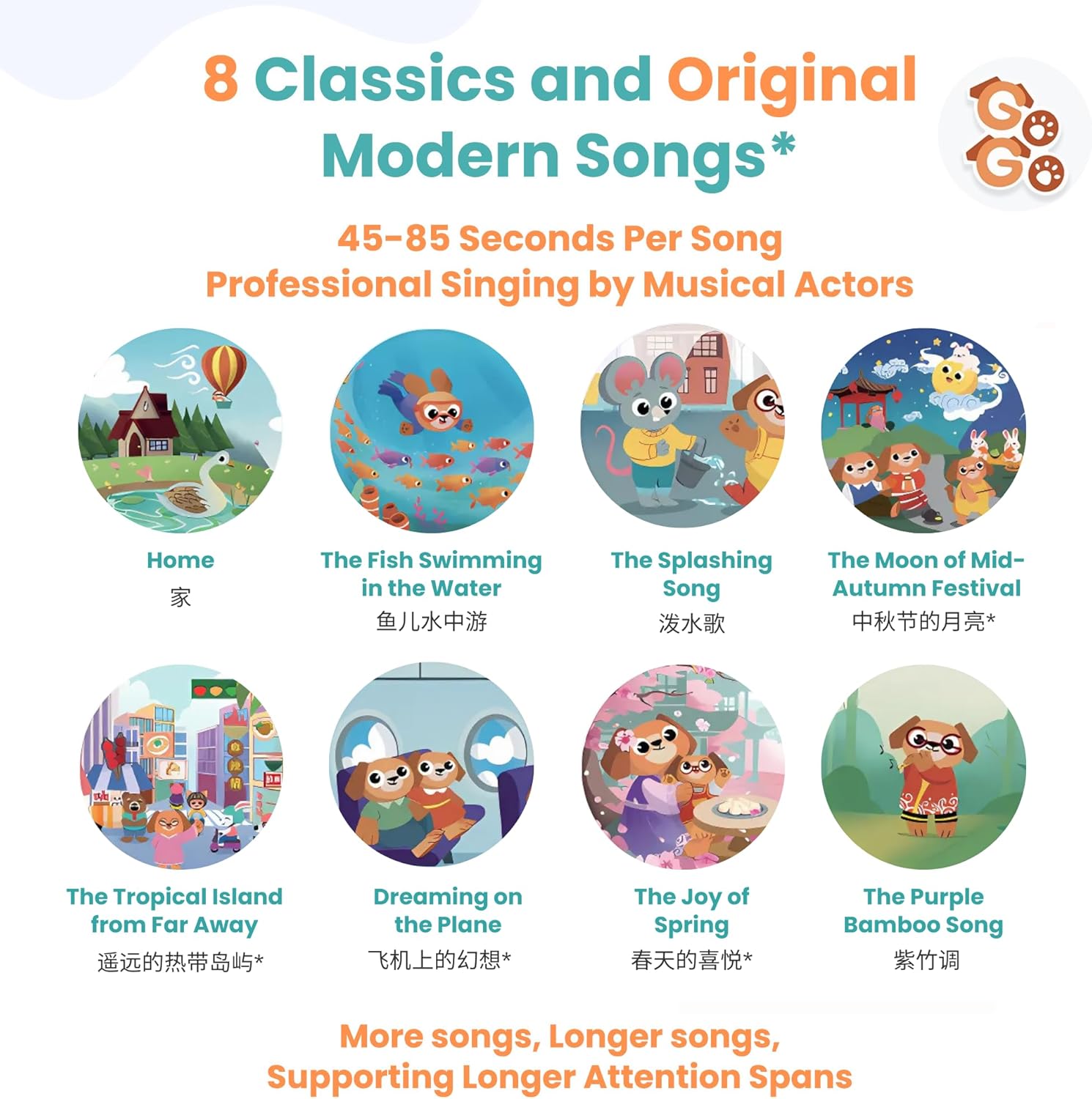 GO GO Learning Chinese is Fun Vol. 2: Bilingual Chinese English Books for Kids with 9 Songs, Chinese New Year Gifts, Learn Chinese, Chinese Gifts, Chinese Book, Chinese Learning Book, Chinese Toys