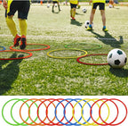 Libima Obstacle Course Ring Set Exercise Hoop Large Hoop Plastic Toys Playground Toys for Gymnastics Practice Party Games Educational Activities Holiday Decor, 5 Colors(12 Pcs,15.8 Inch)