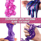 GirlZone Egg Surprise Galaxy Slime Kit for Girls, 39 Pieces to Make Glow in The Dark Slime, DIY Slime with Glitter, Fun Slime Kits for Girls 10-12