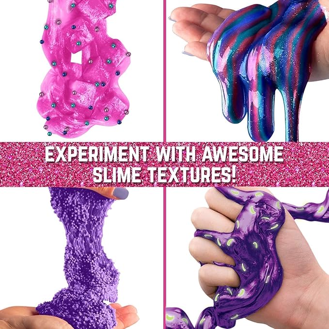 GirlZone Egg Surprise Galaxy Slime Kit for Girls, 39 Pieces to Make Glow in The Dark Slime, DIY Slime with Glitter, Fun Slime Kits for Girls 10-12