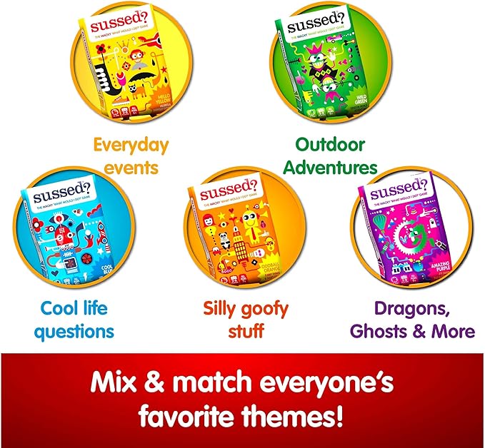 SUSSED The Wacky ‘What Would You Do’ Travel Card Game - Social Fun for Kids and Teens - Easy Game for Families & Road Trips - Ages 7+ - Orange Pack