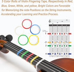 1/4 Fiddle Black Colored Premium Violin Outfit for Beginners Adults Kids With 5 Color Fingering Tape- Handcrafted Student Beginner Violin.(Black, 1/4)