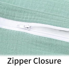 Onacosht Muslin Nursing Pillow Cover Soft 100% Cotton Feeding Pillow Slipcover Fits Standard Infant Nursing Pillow for Boy and Girl, Green