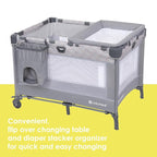 Baby Trend Lullaby Nursery Suite EZ-Fold Playard with Portable Rocking Lounger, Madrid Plaid