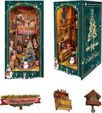 Miniature Book Nook Kit Christmas Book Nooks for Adults, Christmas Tiny House Book Nook Winter Christmas Kit, DIY 3D Puzzle Christmas House (Jingle Cabin)