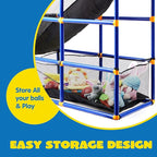 JOYIN Arcade Basketball Game Set with 4 Balls and Hoop for Kids 3 to 12 Years Old Indoor Outdoor Sport Play - Easy Set Up - Air Pump Included - Ideal for Competition