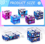 Galaxy Theme Infinity Cube Space Astronaut Infinity Toy Stress and Anxiety Relief Cool Hand Mini Kill Time Cube Toys for Teens Adults, 5 Styles (Graceful Style, 20 Pieces)