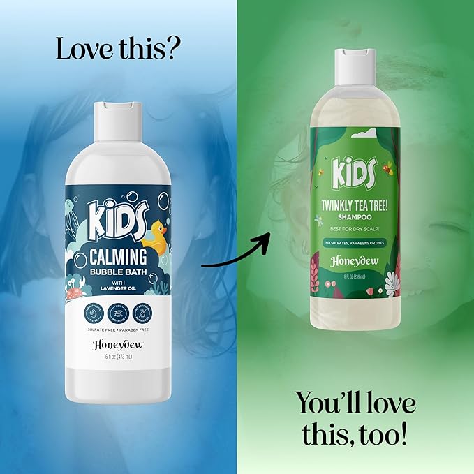 Lavender Bubble Bath for Kids with Aloe - Sudsy Baby and Kids Bath Wash with Relaxing Lavender Oil and Nourishing Barley Seed Extract Enriched with Aloe Vera - Sulfate and Paraben Free (16 Fl Oz)