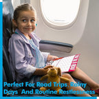 Road Trip Game Pad, 80 Perforated Sheets Travel Activity Pad, 5 Games in 1 Pad, Plane, Car Trip Activity, Pen Pencil & Paper Game for Kids, Adults (6” x 9”)